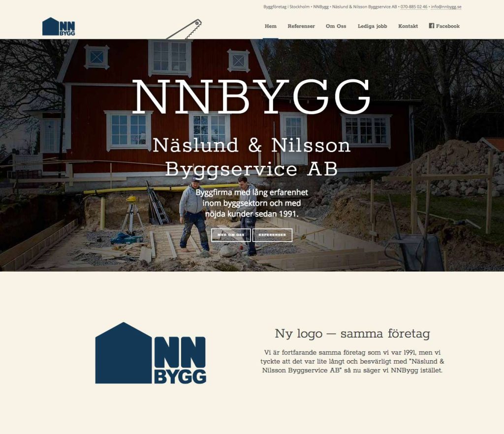 Webbyrå Stockholm, Webbdesign, Byggföretag
